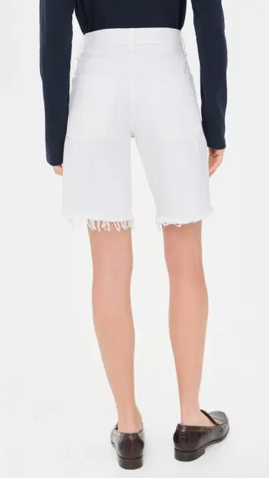 Madewell The Essex Long Baggy Shorts Tile White | Thumbnail 3