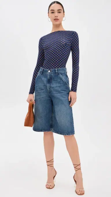 MIAOU Amelia Top Blue Polka Dots M | Thumbnail 5