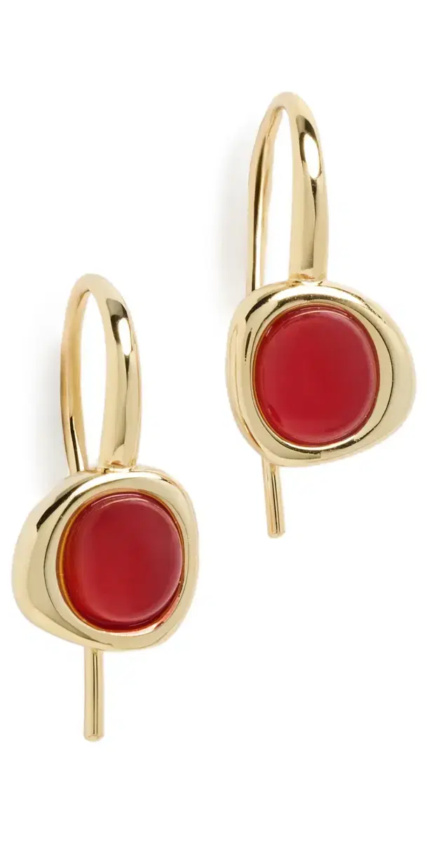 Amber Honey Hook Earrings Gold One Size