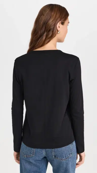 Sold Out NYC The Long Sleeve Perfect Tee in Black Black M | Thumbnail 3