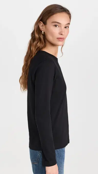 Sold Out NYC The Long Sleeve Perfect Tee in Black Black M | Thumbnail 4