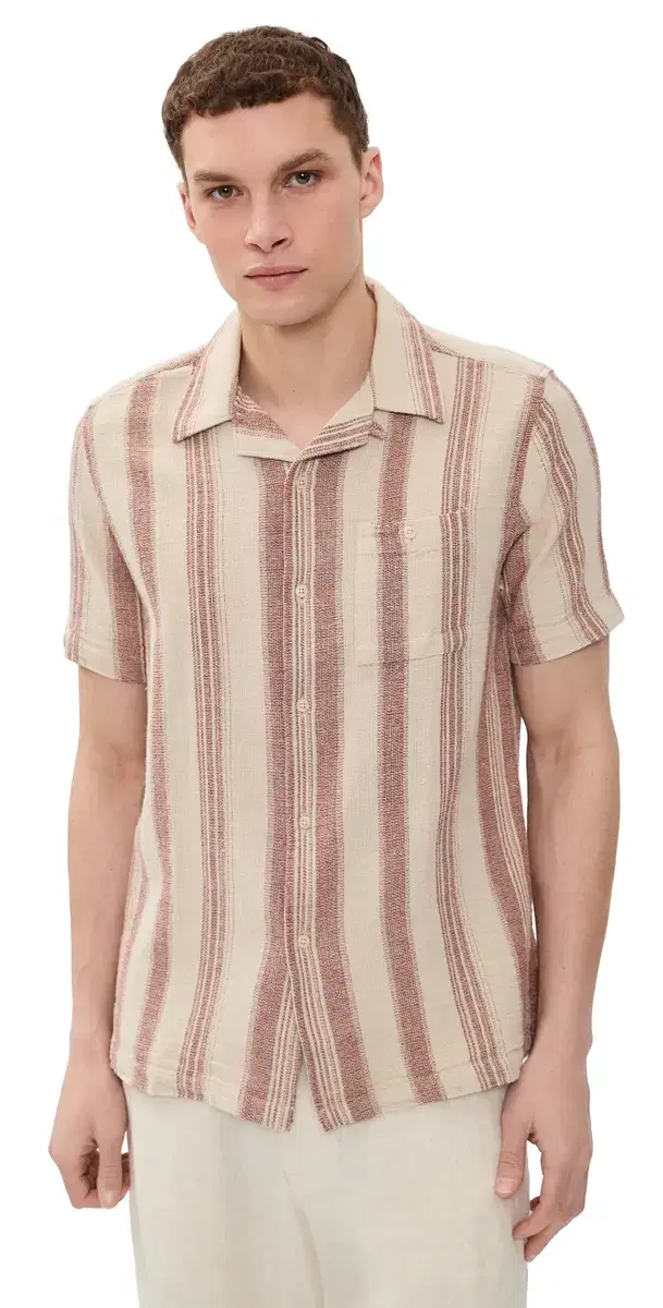 Far Afield Dobby tripe elleck hirt and/Red