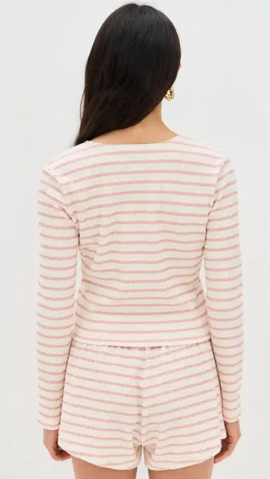 LE BOP Eloise Cardigan Pink/White XXS | Thumbnail 3