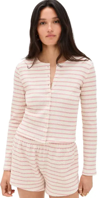 LE BOP Eloise Cardigan Pink/White XXS | Thumbnail 1