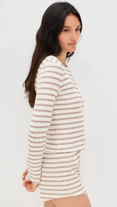 LE BOP Eloise Cardigan Taupe/White | Thumbnail 4