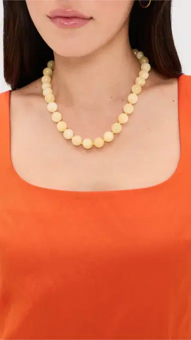 MAYAMAR Lucky Beige Necklace Beige One Size | Thumbnail 3