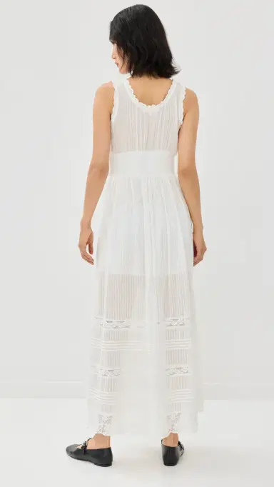 LoveShackFancy Santelle Dress True White | Thumbnail 3