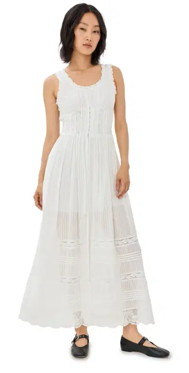 LoveShackFancy Santelle Dress True White | Thumbnail 1