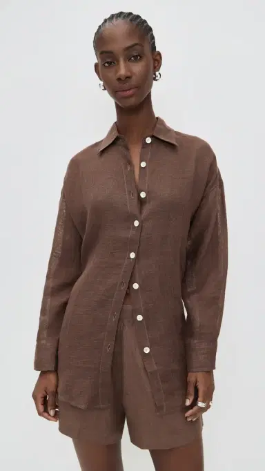 Vitamin A Playa Boyfriend Shirtdress ocha | Thumbnail 2 Vitamin A Playa Boyfriend Shirtdress ocha | Thumbnail 2