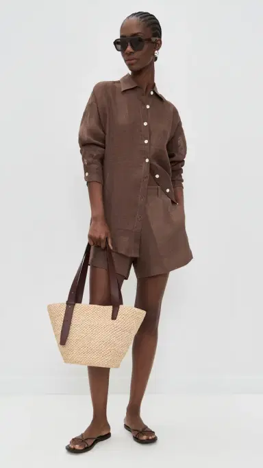Vitamin A Playa Boyfriend Shirtdress ocha | Thumbnail 5 Vitamin A Playa Boyfriend Shirtdress ocha | Thumbnail 5