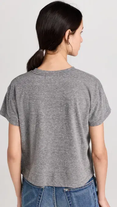 perfectwhitetee Harley Cotton Boxy Crew Tee Heather Grey | Thumbnail 3 perfectwhitetee Harley Cotton Boxy Crew Tee Heather Grey | Thumbnail 3
