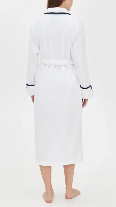 Hill House Home The Hotel Robe White/Navy S/M | Thumbnail 3 Hill House Home The Hotel Robe White/Navy S/M | Thumbnail 3