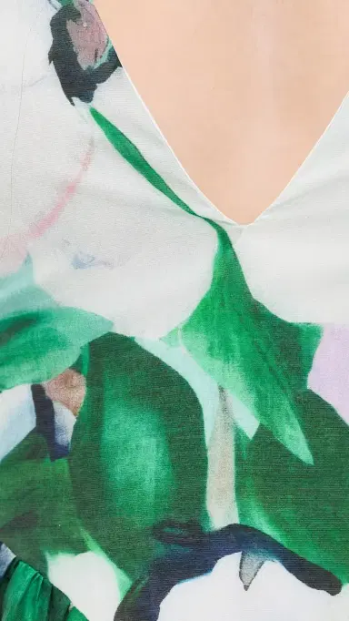 Bardot Arletha Halter Maxi Dress Green Flo | Thumbnail 6