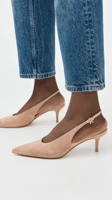 Gianvito Rossi Robbie Sling Camoscio 55mm Praline | Thumbnail 3 Gianvito Rossi Robbie Sling Camoscio 55mm Praline | Thumbnail 3