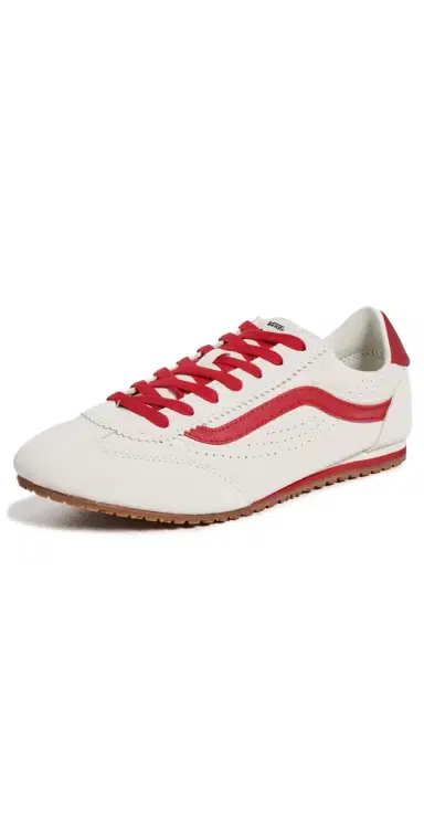 Vans Super Low Pro Sneakers Suede Marshmallow/Racing Red | Thumbnail 1 Vans Super Low Pro Sneakers Suede Marshmallow/Racing Red | Thumbnail 1