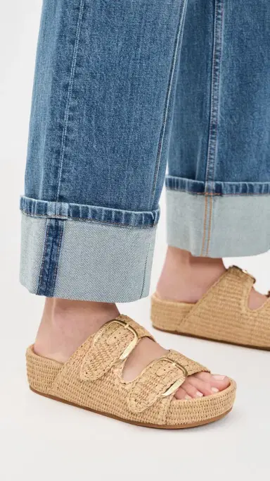Loeffler Randall Nico Sandals Natural Raffia 9 | Thumbnail 3