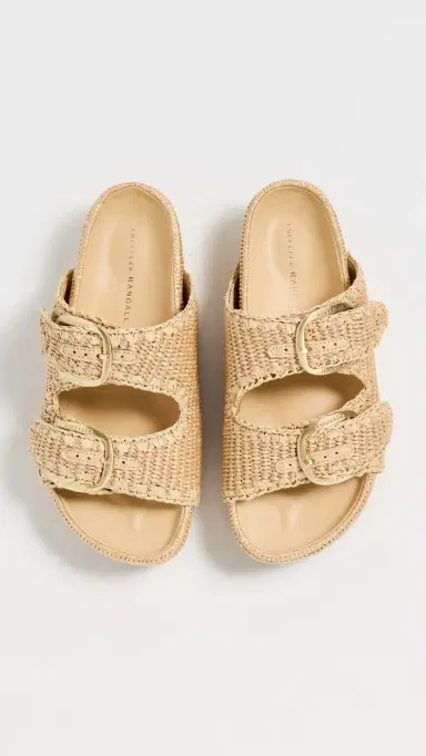 Loeffler Randall Nico Sandals Natural Raffia 9 | Thumbnail 5