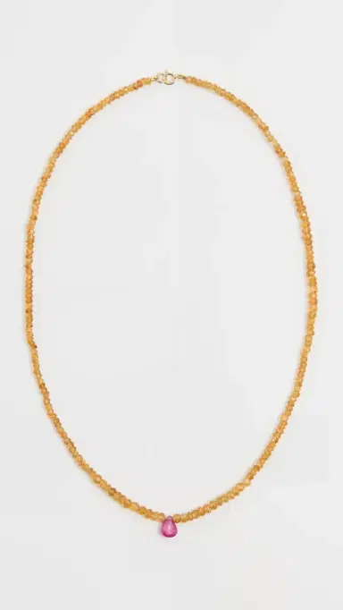 JIA JIA Citrine Ruby Teardrop Necklace | Thumbnail 2