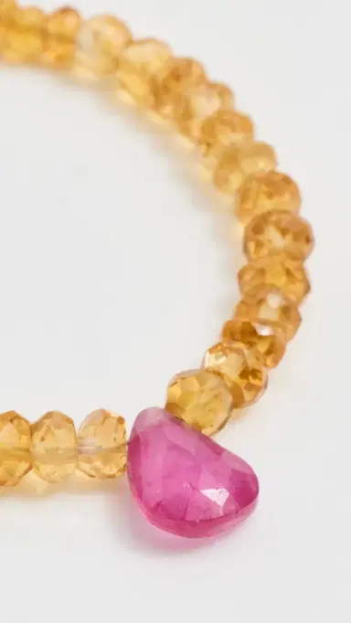 JIA JIA Citrine Ruby Teardrop Necklace | Thumbnail 4