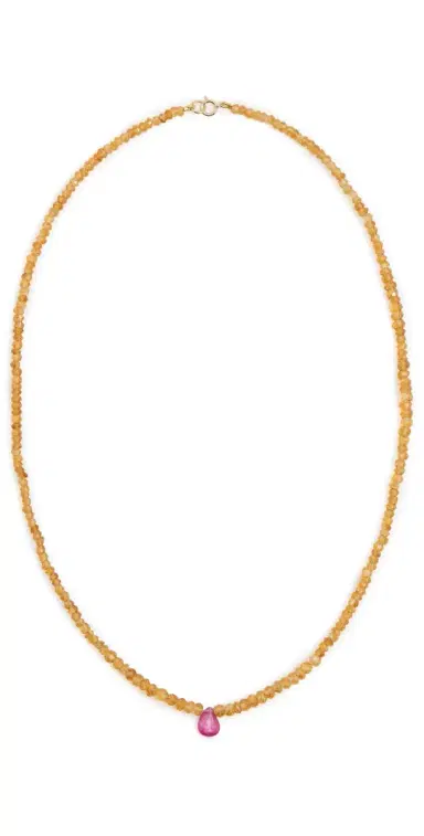 JIA JIA Citrine Ruby Teardrop Necklace | Thumbnail 1