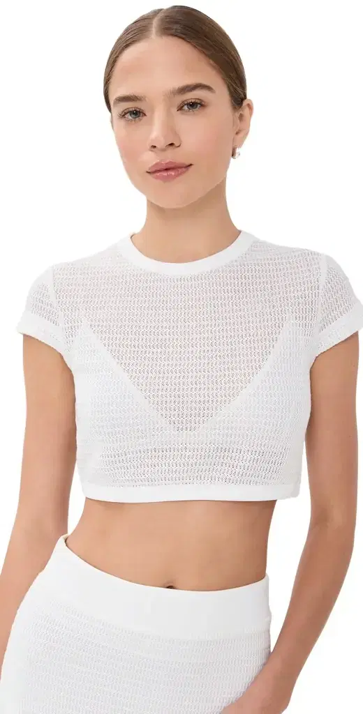 Lidie hort leeve Top White