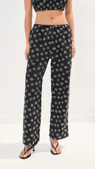 LE BOP Camille Pull On Pants Black/White S | Thumbnail 2