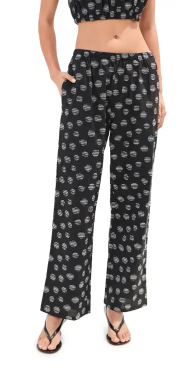 LE BOP Camille Pull On Pants Black/White S | Thumbnail 1