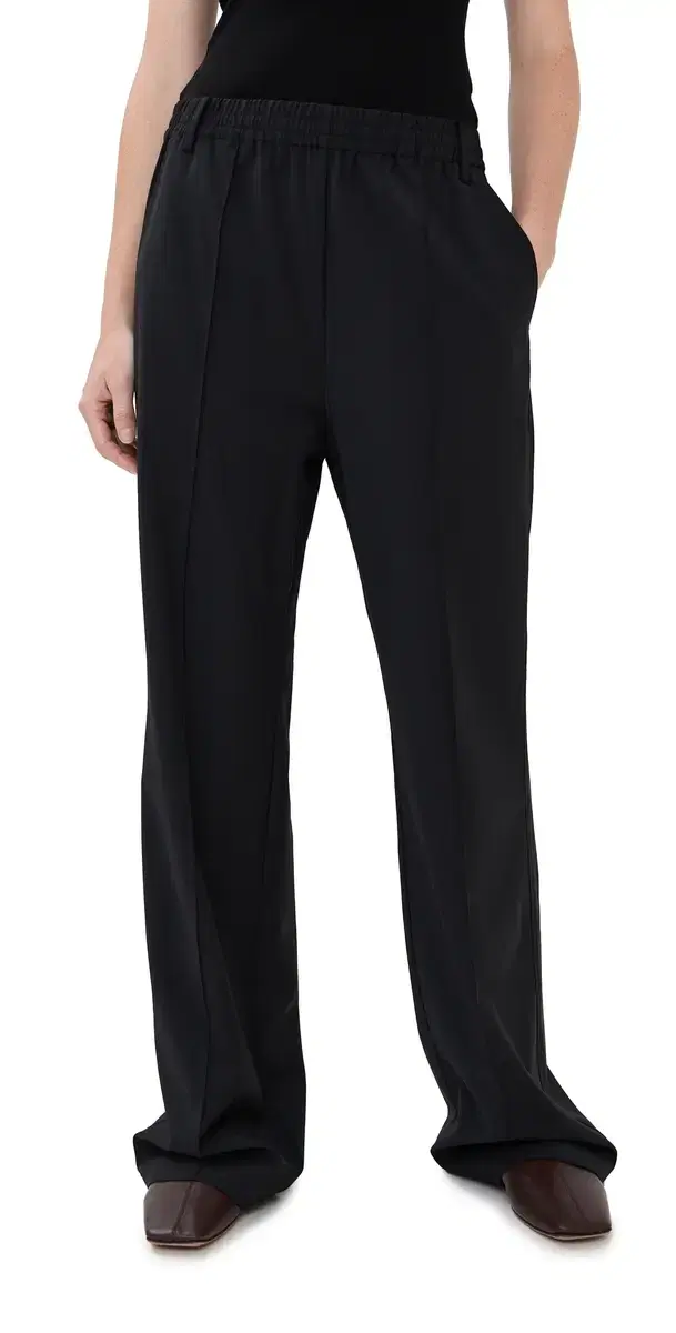 Tropical Wool Scottie Joggers Black