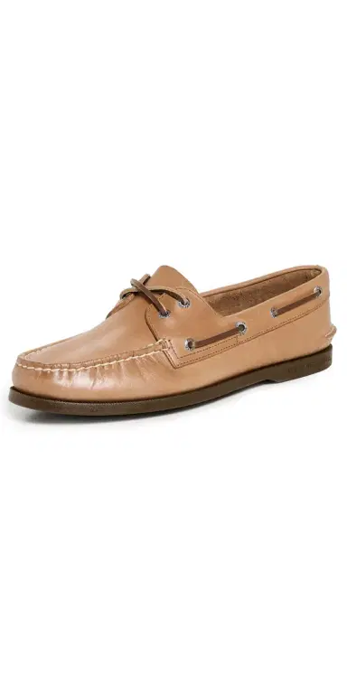 Sperry Authentic Original 2 Eye Leather Boat Shoes Royal Brown 9 | Thumbnail 1