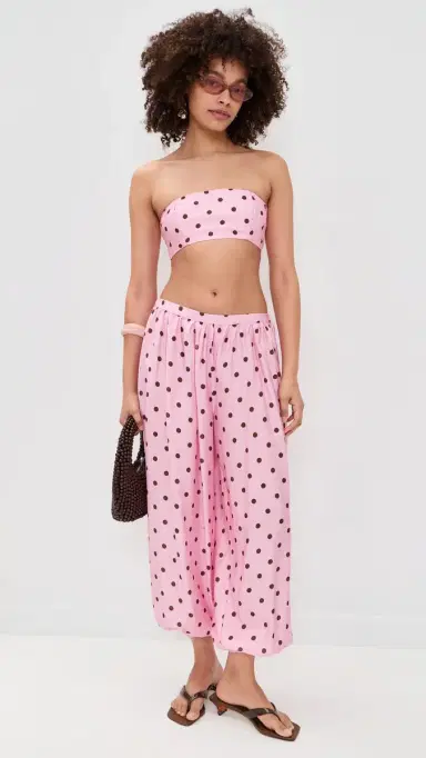 SEVEN WONDERS Klea Strapless Top Musk/Choc Polka | Thumbnail 5 SEVEN WONDERS Klea Strapless Top Musk/Choc Polka | Thumbnail 5