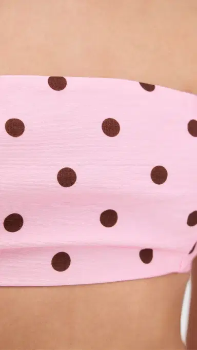 SEVEN WONDERS Klea Strapless Top Musk/Choc Polka | Thumbnail 6 SEVEN WONDERS Klea Strapless Top Musk/Choc Polka | Thumbnail 6