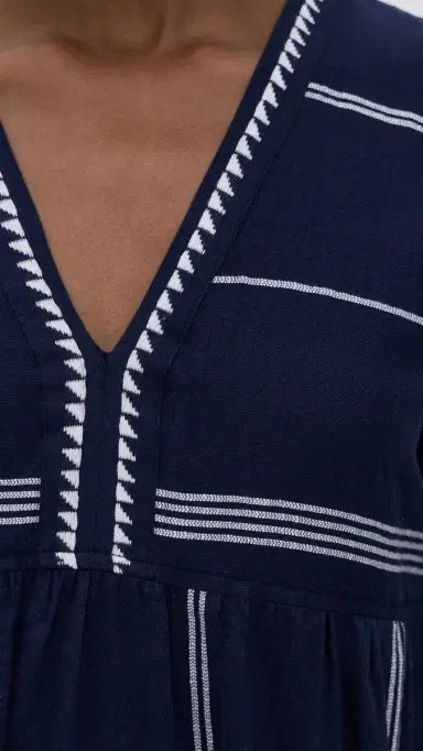 Lemlem Hanna Flutter Dress Nunu Navy XS | Thumbnail 6