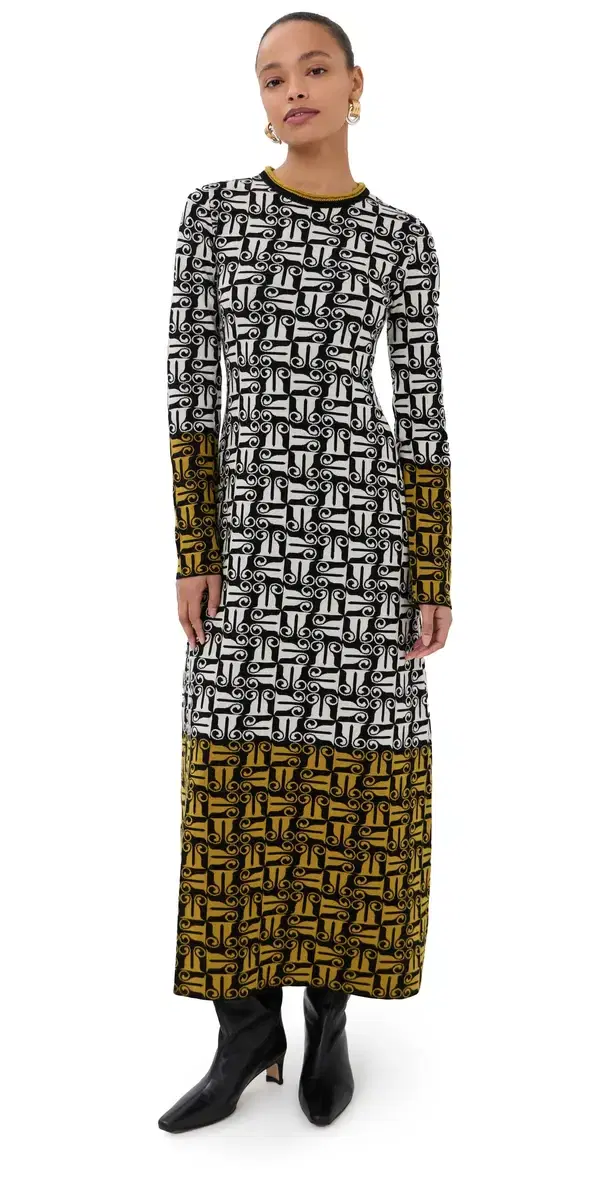 La DoubleJ Knit wing Dress Ecru