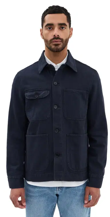 Alex Mill Garment Dyed Work Jacket Dark Navy S | Thumbnail 1