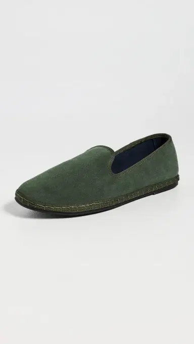 Soludos The All-Weather Suede Loafers Bottle Green | Thumbnail 2