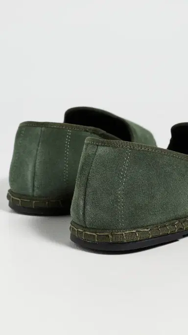 Soludos The All-Weather Suede Loafers Bottle Green | Thumbnail 3