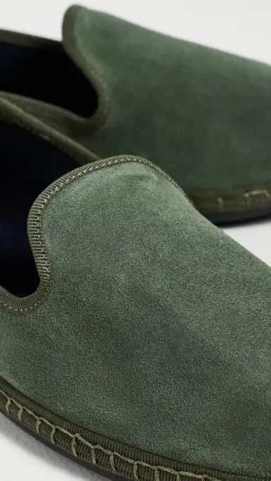 Soludos The All-Weather Suede Loafers Bottle Green | Thumbnail 5