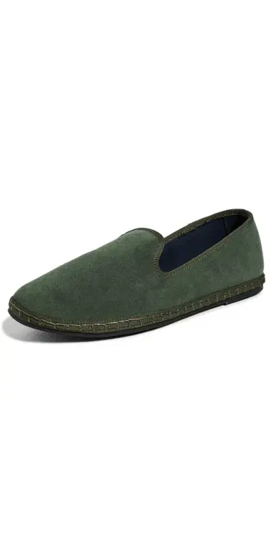 Soludos The All-Weather Suede Loafers Bottle Green | Thumbnail 1
