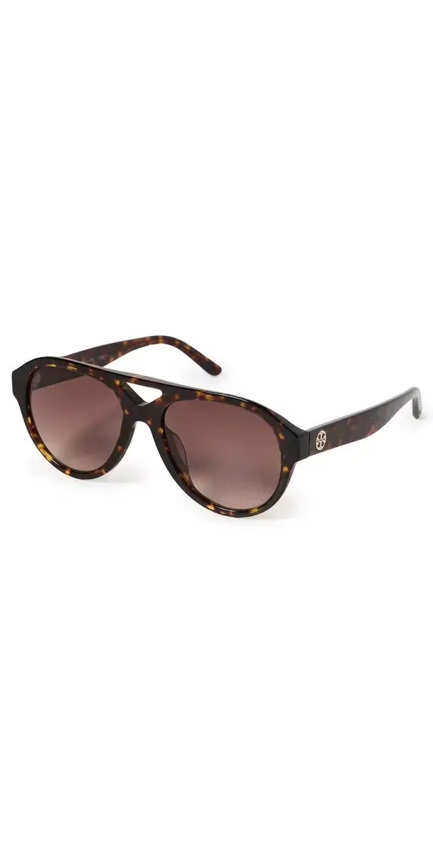 Tory Burch Miller Pilot Sunglasses Dark Tortoise One Size