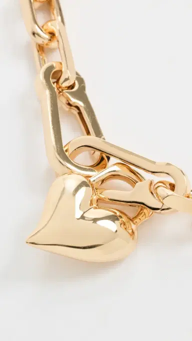 Jenny Bird Padlock Heart Chain Bracelet High Polish Gold One Size | Thumbnail 4
