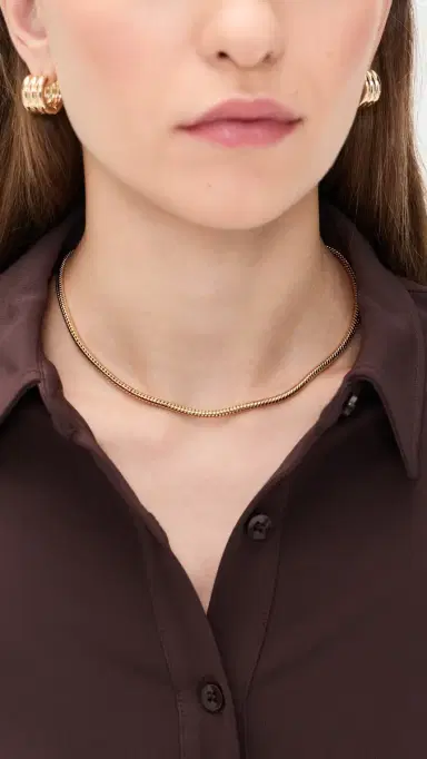 Jennifer Fisher Madison Chain Necklace Yellow Gold One Size | Thumbnail 3