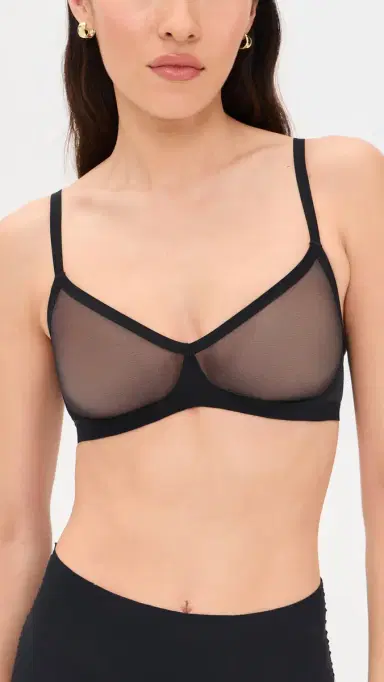 Commando Chic Mesh Bralette Black S | Thumbnail 2