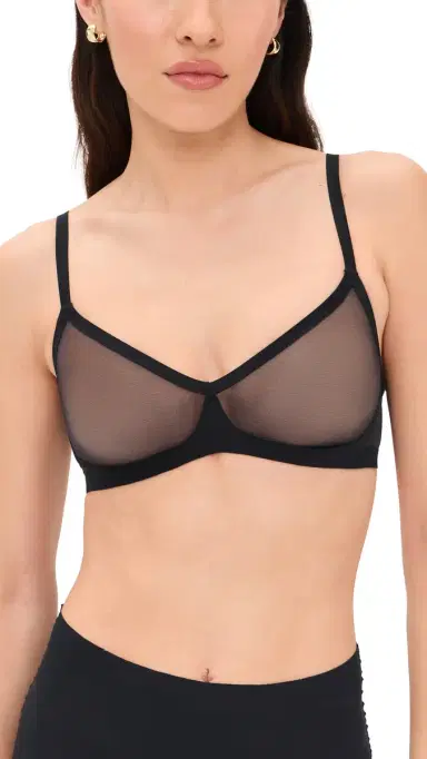 Commando Chic Mesh Bralette Black S | Thumbnail 6
