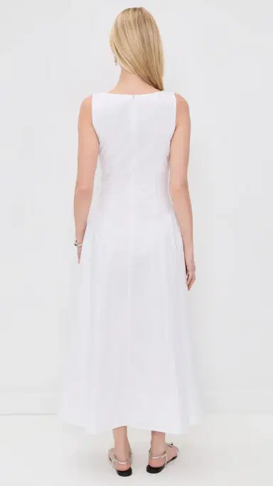 Staud Gwen Midi Dress White 6 | Thumbnail 3 Staud Gwen Midi Dress White 6 | Thumbnail 3