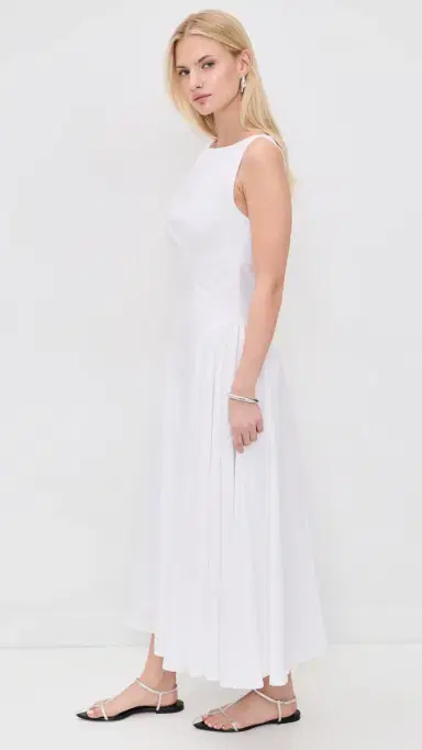 Staud Gwen Midi Dress White 6 | Thumbnail 4 Staud Gwen Midi Dress White 6 | Thumbnail 4