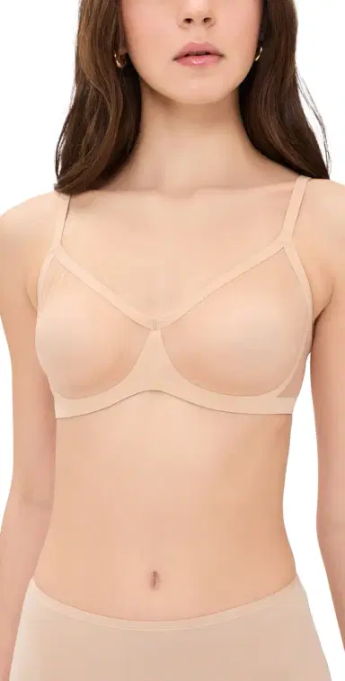 Commando Chic Mesh Bralette Beige | Thumbnail 1 Commando Chic Mesh Bralette Beige | Thumbnail 1