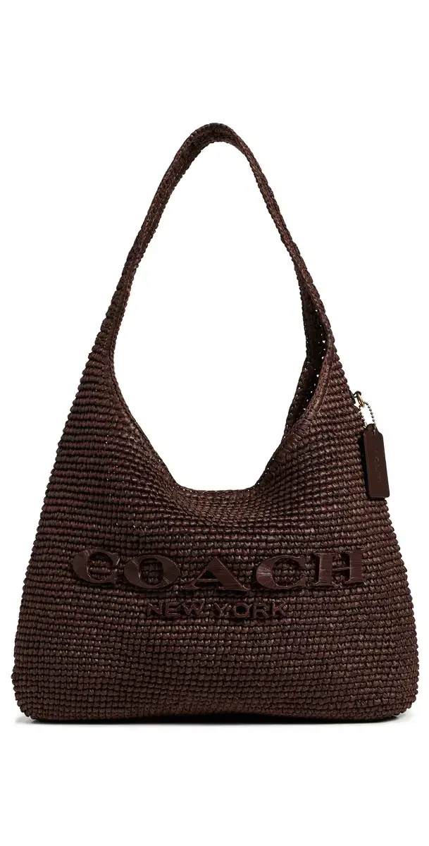 Refined Weave Straw Brooklyn Shoulder Bag 34 Maple One Size