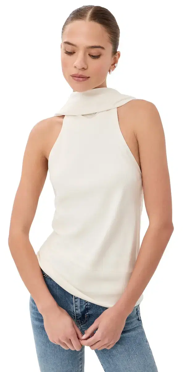 SIMKHAI Samira Satin Cape Top
