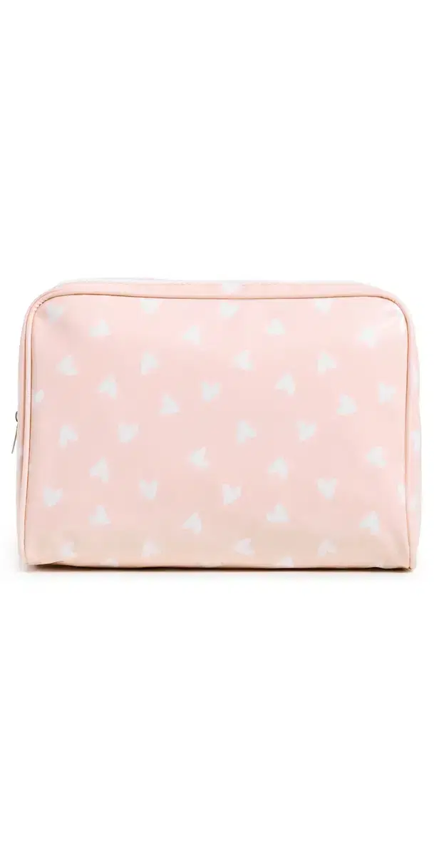 Large Toiletry Bag Pink Hearts One Size