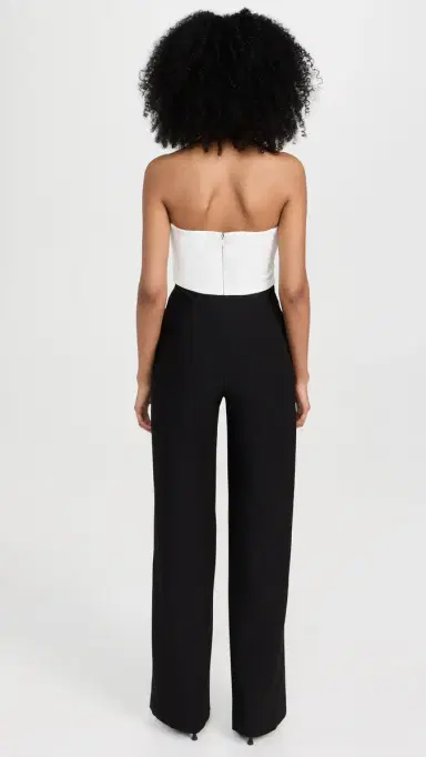 BLACK HALO Jada Jumpsuit Black/Pearl 2 | Thumbnail 3